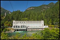 Gorge Dam in summer, Newhalem. Washington (color)