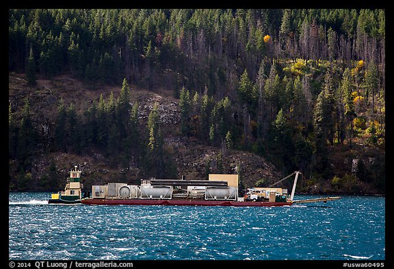 Barge on Lake Chelan. Washington (color)