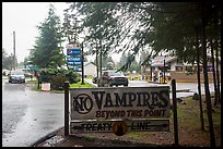 No Vampires sign near Forks. Olympic Peninsula, Washington ( color)