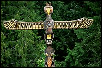 Totem Pole carved by native tribes, Olympic Peninsula. Olympic Peninsula, Washington (color)