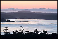 Lopez Island and mainland mountains from Cattle Point, San Juan Island. Washington ( color)
