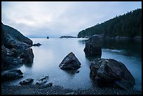 Rocks and Watmough Bay, Lopez Island. Washington ( color)