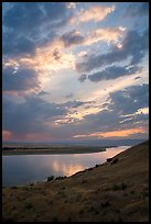 Columbia River at sunset, Wahluke Unit, Hanford Reach National Monument. Washington ( color)