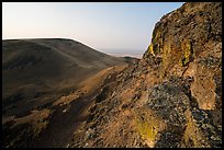 Basalt cliff and Saddle Mountain at sunrise, Hanford Reach National Monument. Washington ( color)