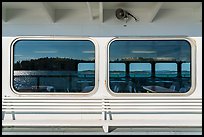 Window reflection, Washington State Ferry, San Juan Islands. Washington ( color)