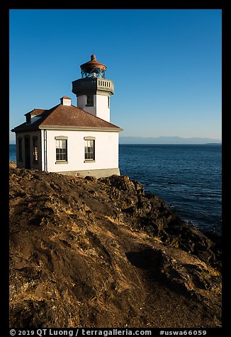 Lime Kiln Lighthouse, Lime Point State Park, San Juan Island. Washington