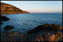 Coastline at sunset, Lime Point State Park, San Juan Island. Washington ( color)