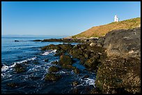 Rocky coastline and Cattle Point Lighthouse, San Juan Islands National Monument, San Juan Island. Washington ( color)