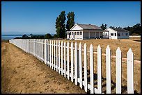 White picket fence, American Camp, San Juan Island National Historical Park. Washington ( color)