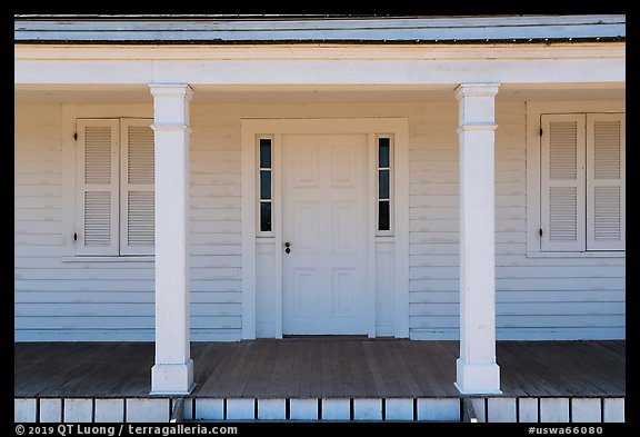 Facace of Officers Quarters, American Camp, San Juan Island National Historical Park. Washington (color)