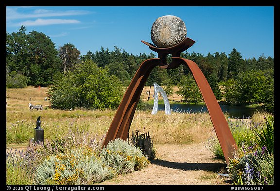 San Juan Islands Museum of Art Sculpture Park,  Roche Harbor, San Juan Island. Washington (color)