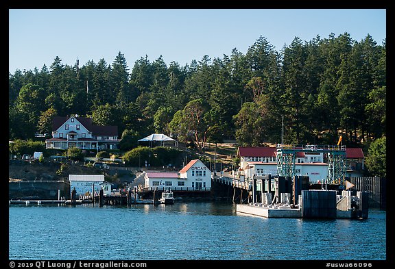 Orcas Ferry terminal, Orcas Island. Washington (color)
