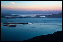 Rosario Strait and Mount Baker at sunset. Washington ( color)