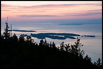 Sunset from Mount Constitution, Moran State Park. Washington ( color)