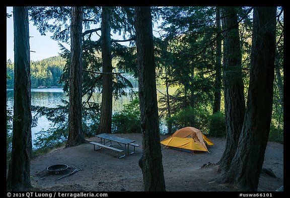 Lakeside campground, Moran State Park. Washington (color)
