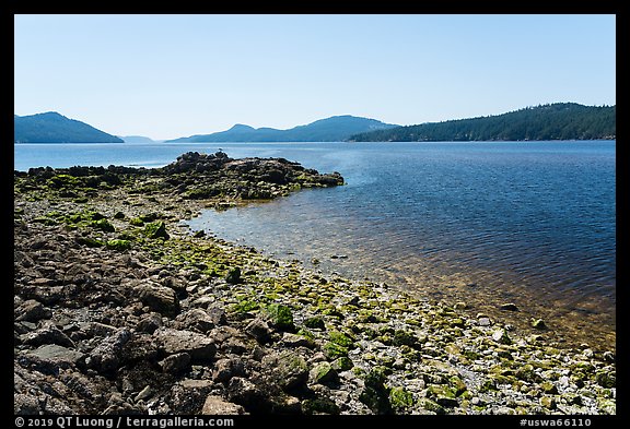 East Sound and Indian Island, San Juan Islands National Monument, Orcas Island. Washington (color)