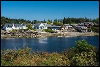 Eastsound from Indian Island, Orcas Island, San Juan Islands National Monument, Orcas Island. Washington ( color)