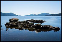 Rock islets and East Sound, Indian Island, San Juan Islands National Monument, Orcas Island. Washington ( color)