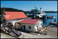 Ferry at terminal, Orcas Island. Washington ( color)
