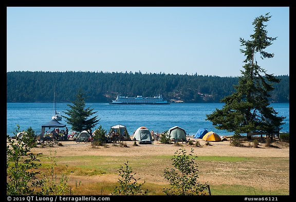 Campground, Lopez Island. Washington (color)