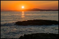 Sunset over Salish Sea, San Juan Islands National Monument, Lopez Island. Washington ( color)