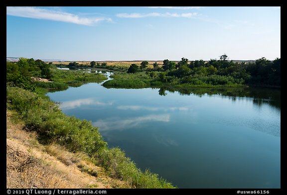 Side arm of Columbia River, Ringold Unit, Hanford Reach National Monument. Washington (color)