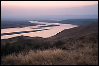 Summer sunset over Columbia River, Hanford Reach National Monument. Washington ( color)