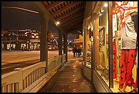 Storefront and gallery by night. Jackson, Wyoming, USA ( color)