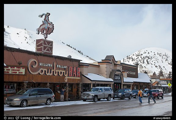 Downtown Jackson in winter. Jackson, Wyoming, USA