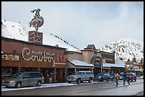 Downtown Jackson in winter. Jackson, Wyoming, USA