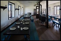 Dinning room in Cavalry Barracks. Fort Laramie National Historical Site, Wyoming, USA ( color)