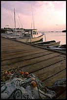 Pier and small boats, La Parguera. Puerto Rico (color)