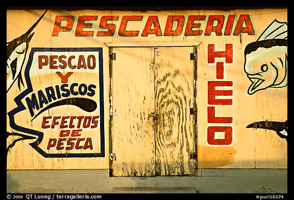 Wall of a fishery, La Parguera. Puerto Rico