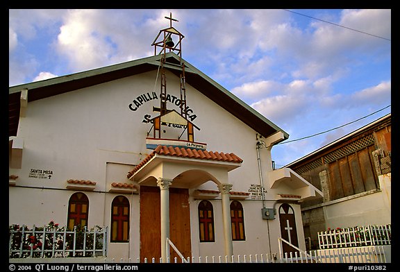 Front of a church, La Parguera. Puerto Rico (color)