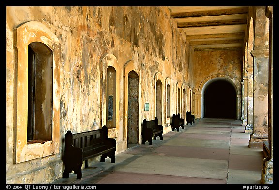 Corridor in El Castillo Del Morro. San Juan, Puerto Rico (color)