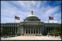 Capitol, with US and Puerto Rico flags. San Juan, Puerto Rico (color)