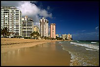 Beach and waterfront, new town. San Juan, Puerto Rico