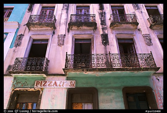 Facade of old house. San Juan, Puerto Rico (color)