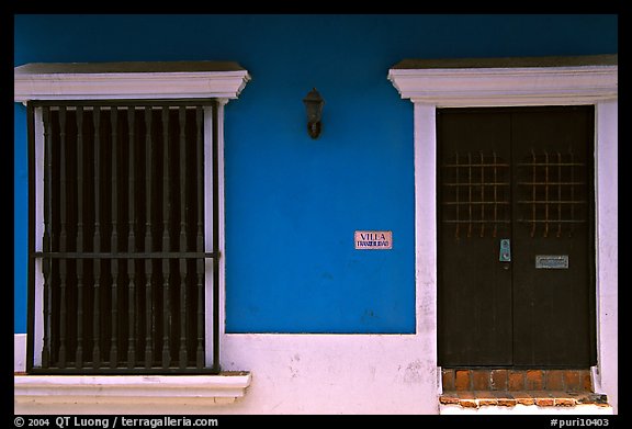 Doors and blue walls. San Juan, Puerto Rico