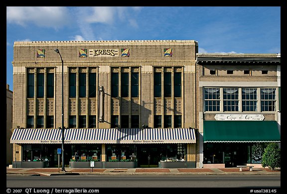 Historic store buildings. Selma, Alabama, USA