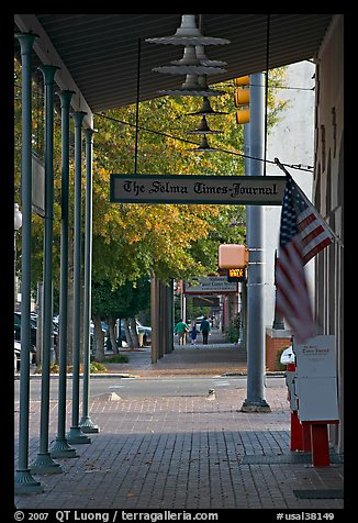 Gallery in front of the Selma Times Journal building. Selma, Alabama, USA