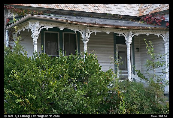 House with crooked porch. Selma, Alabama, USA