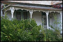 House with crooked porch. Selma, Alabama, USA (color)