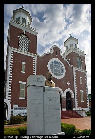 Selma-Montgomery march memorial and Brown Chapel. Selma, Alabama, USA (color)