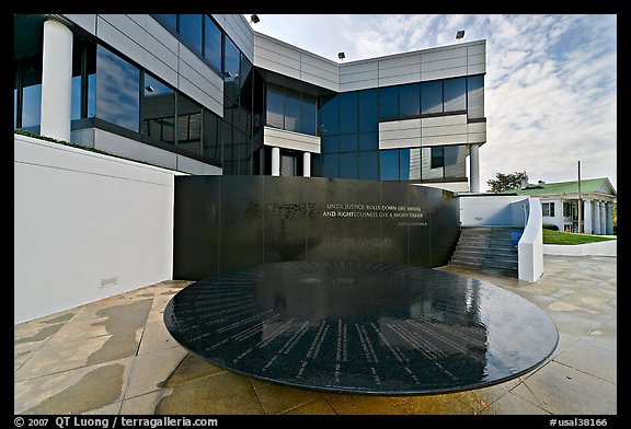 Monument by Maya Lin at the Civil Rights Memorial. Montgomery, Alabama, USA (color)