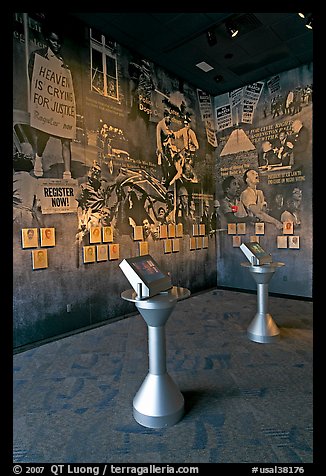 Exhibit inside the Civil Rights Memorial. Montgomery, Alabama, USA