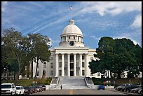 Alabama Capitol and street. Montgomery, Alabama, USA