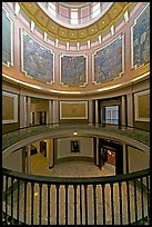 Paintings illustrating the state history below the dome of the capitol. Montgomery, Alabama, USA ( color)