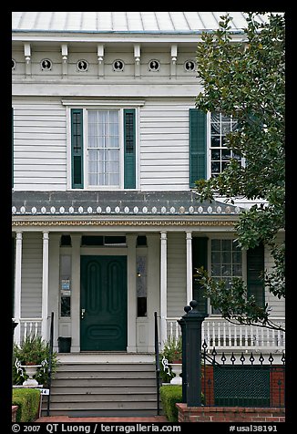 First White House of the Confederacy facade detail. Montgomery, Alabama, USA