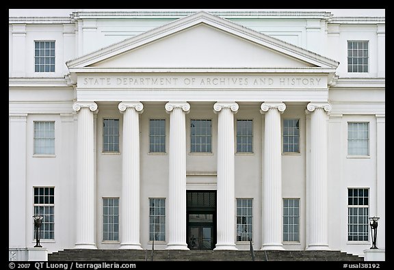 State department of archives and history. Montgomery, Alabama, USA (color)
